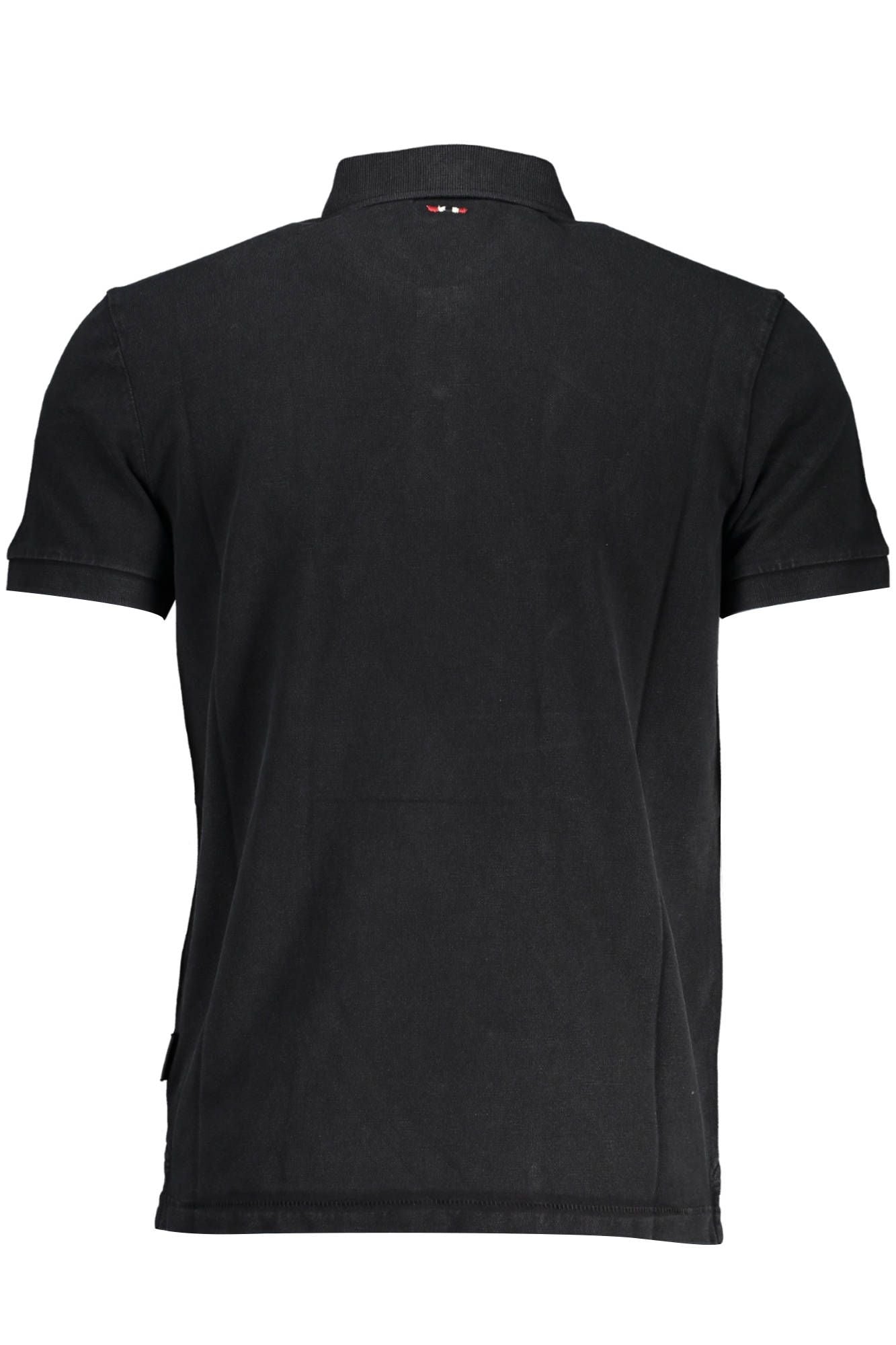 Polo Shirt by Napapijri for men in cotton black, signature & print features a eye catching silhouette, showcasing a refined and for a eye catching finish.
