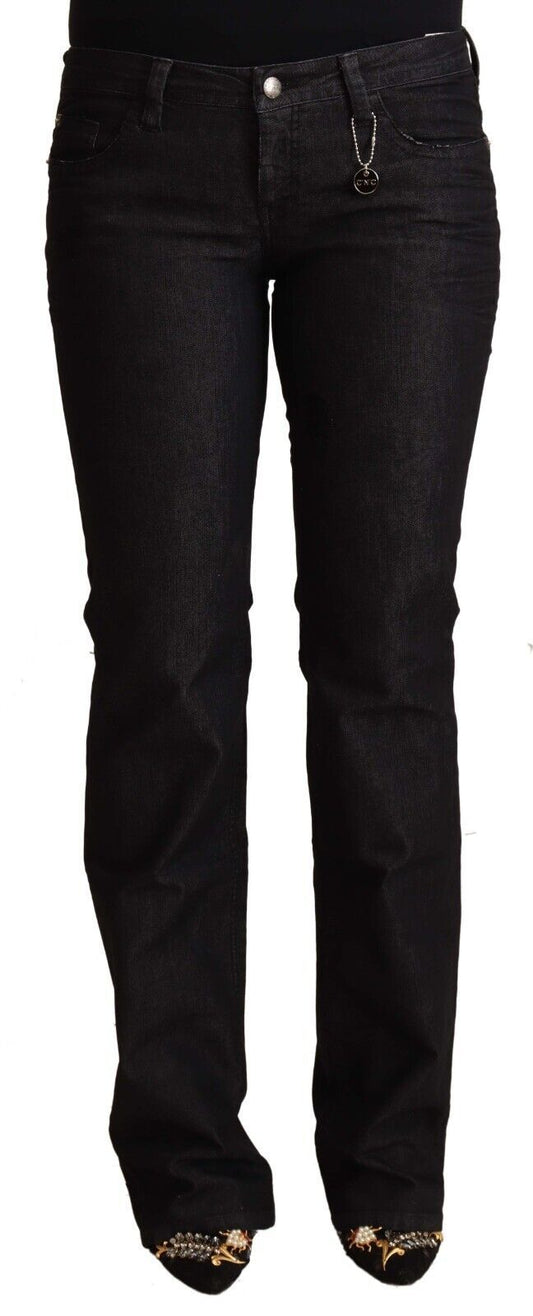 Costume National Ladies' Black Cotton Low Waist Skinny Jeans