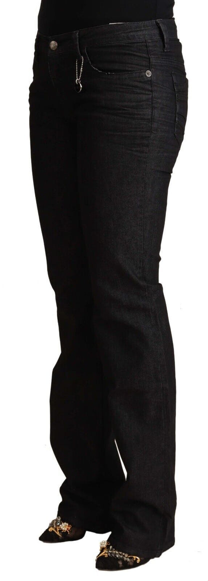 Costume National Ladies' Black Cotton Low Waist Skinny Jeans