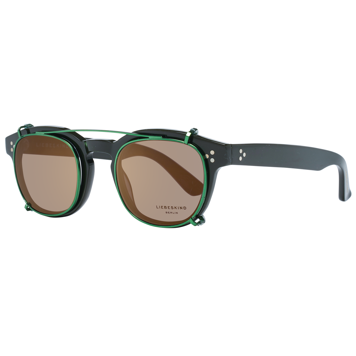 Eyeglasses Frames by Liebeskind for women in denim cotton black & green features a refined silhouette, showcasing a refined black coloured frame and full-frame frame design for a sophisticated, premium look.