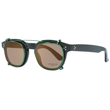 Eyeglasses Frames by Liebeskind for women in denim cotton black & green features a refined silhouette, showcasing a refined black coloured frame and full-frame frame design for a sophisticated, premium look.
