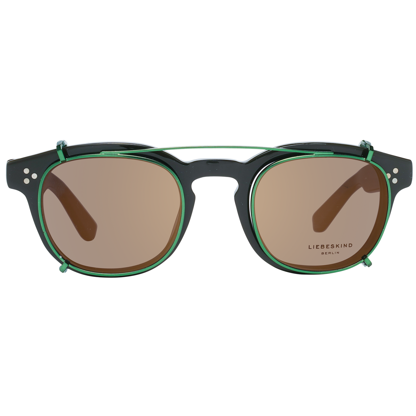 Eyeglasses Frames by Liebeskind for women in denim cotton black & green features an refined silhouette, showcasing a sophisticated black coloured frame and refined full-frame frame design for a refined look.