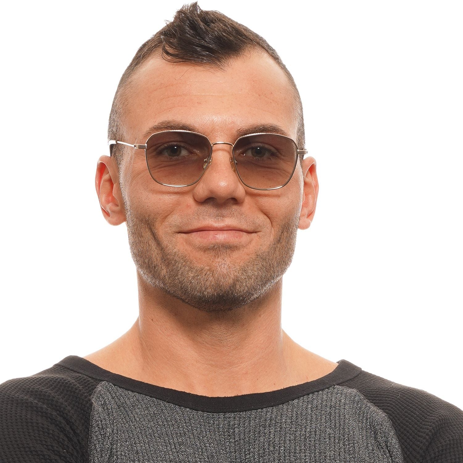 Sunglasses by Ted Baker for men in viscose cotton canvas and gradient, gold & green featuring an opulent full-rim square frame design with a sophisticated gold coloured frame finish and high-performance category-3-dark-tint gradient lens.