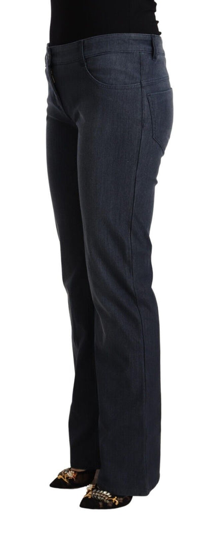 Marghi Lo' Women's Dark Blue Cotton Straight Denim Jeans