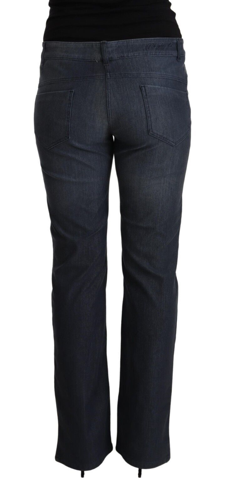 Marghi Lo' Women's Dark Blue Cotton Straight Denim Jeans
