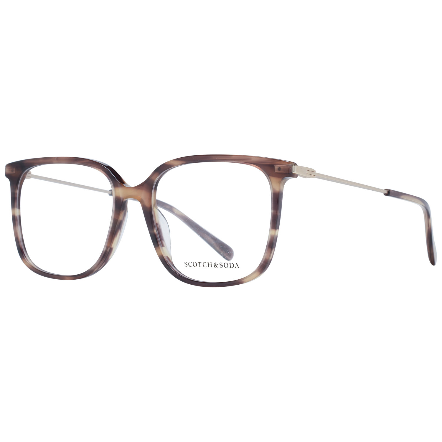 Eyeglasses Frames by Scotch & Soda for women in plastic polyamide and brown showcases a refined silhouette, detailed with a brown coloured frame finish and a sophisticated full-frame frame design.