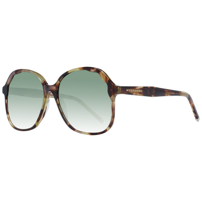 Sunglasses by Scotch & Soda for women in denim cotton and gradient & multicolor presents a sumptuous silhouette, featuring multicolor coloured frame and butterfly full-rim frame design with category-2-medium-tint gradient lens for a sumptuous look.