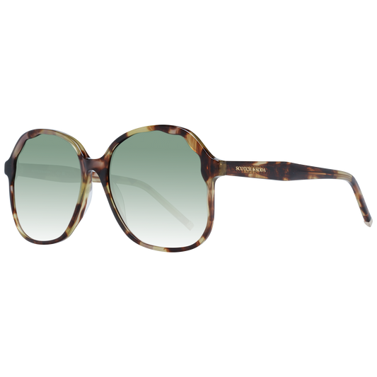Sunglasses by Scotch & Soda for women in denim cotton and gradient & multicolor presents a sumptuous silhouette, featuring multicolor coloured frame and butterfly full-rim frame design with category-2-medium-tint gradient lens for a sumptuous look.