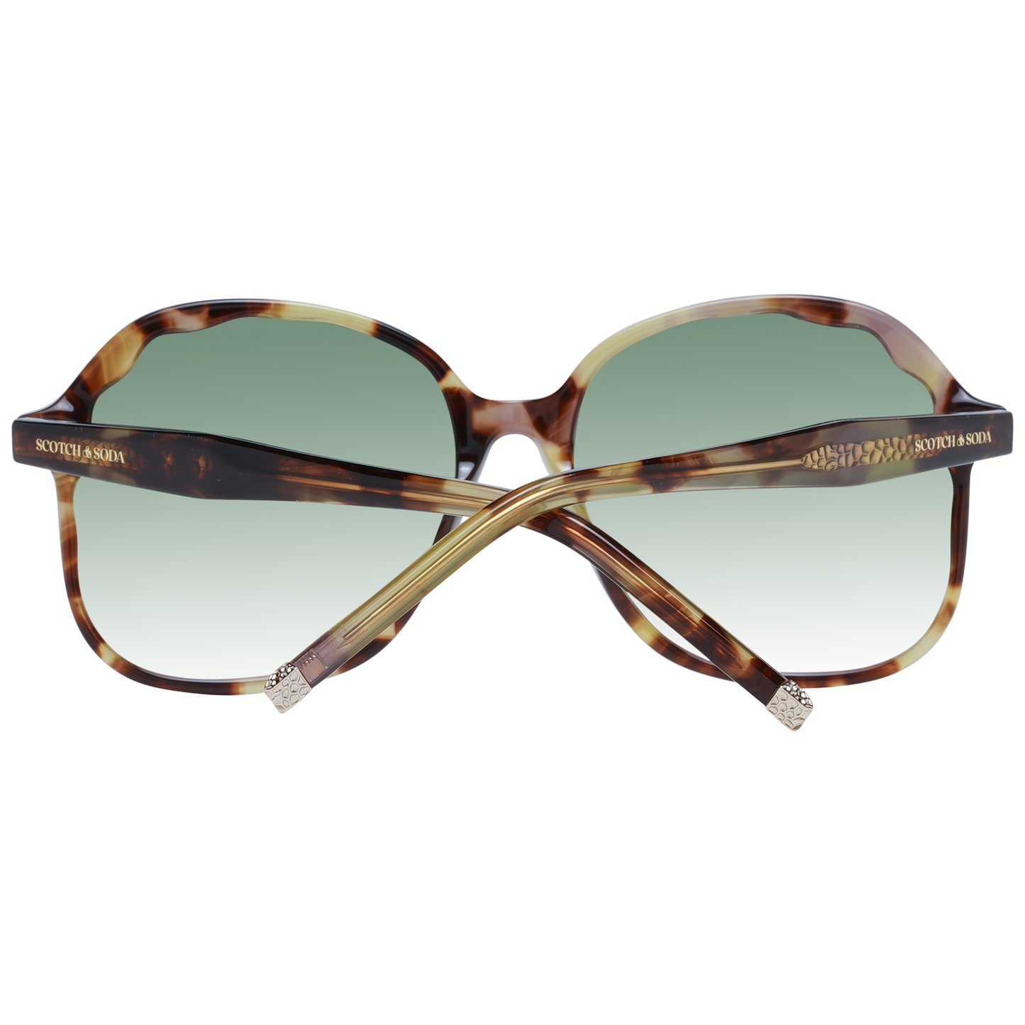 Sunglasses by Scotch & Soda for women in denim cotton and gradient & multicolor presents a sumptuous silhouette, featuring multicolor coloured frame and butterfly full-rim frame design with category-2-medium-tint gradient lens for a sumptuous look.