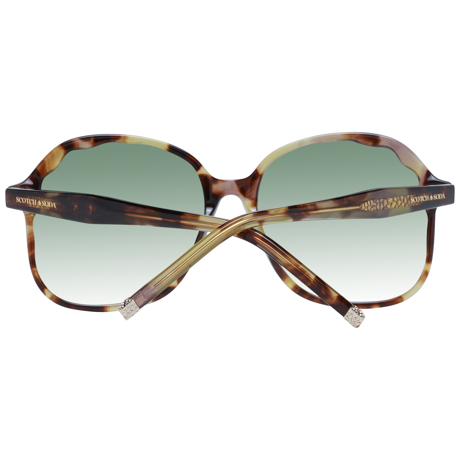 Sunglasses by Scotch & Soda for women in denim cotton and gradient & multicolor presents a sumptuous silhouette, featuring multicolor coloured frame and butterfly full-rim frame design with category-2-medium-tint gradient lens for a sumptuous look.