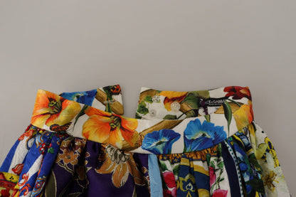 Dolce & Gabbana Multicolour Patchwork Sicily Long Maxi Skirt