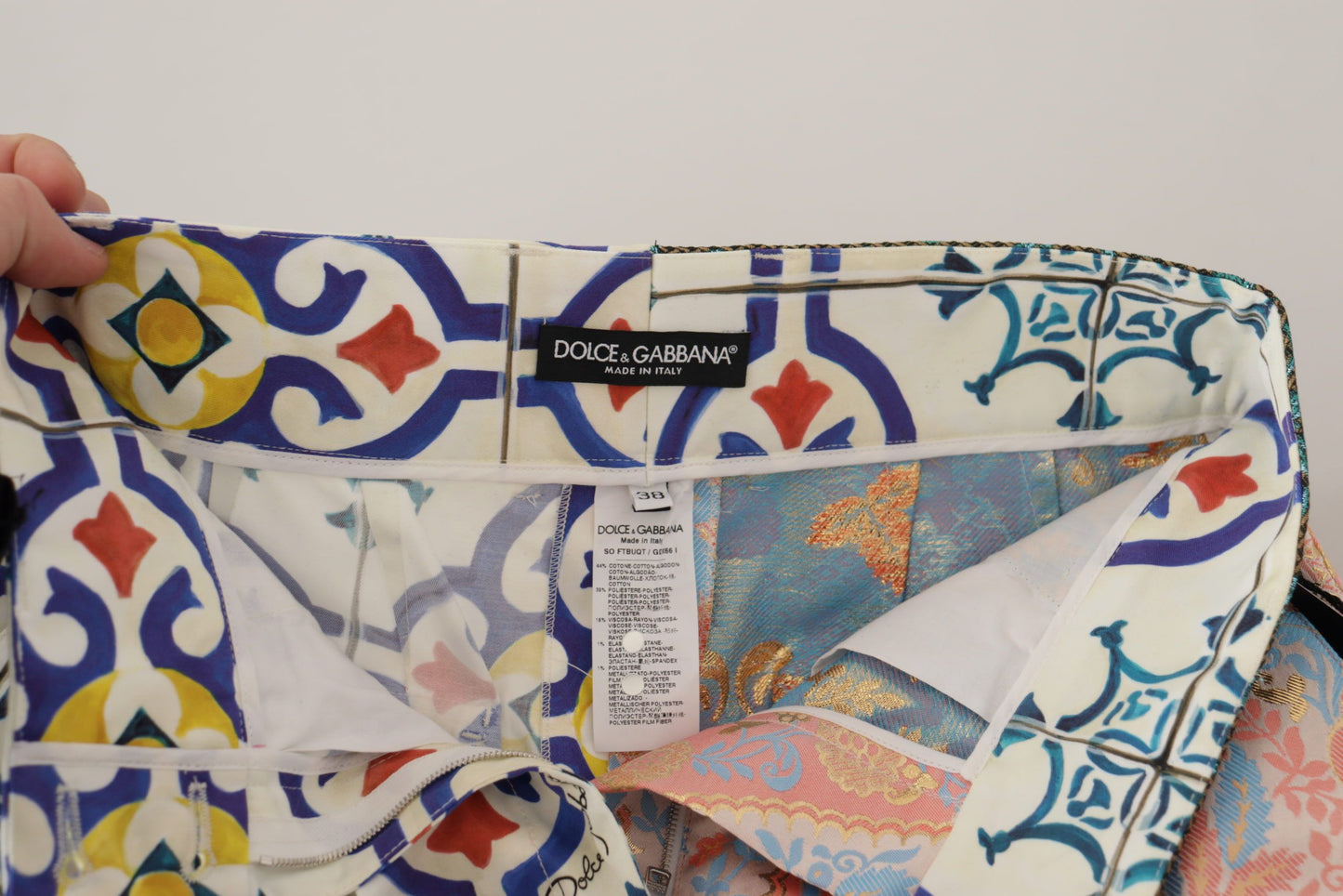 Dolce & Gabbana Multicolour High Waist Hot Pants Shorts