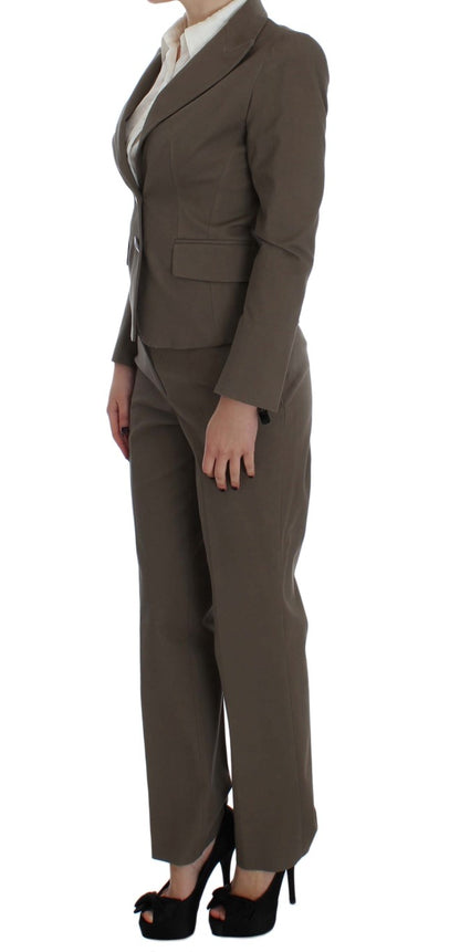 Bencivenga ladies' Beige Wool Cotton Pant & Blazer Suit