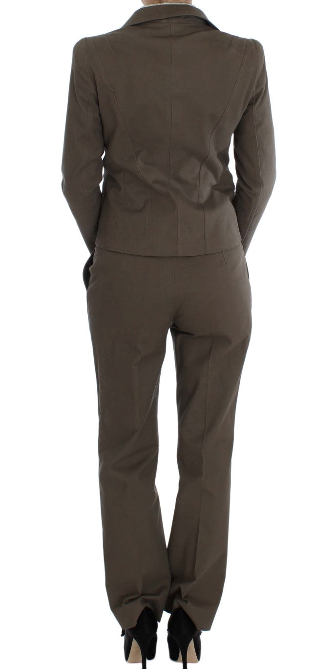 Bencivenga ladies' Beige Wool Cotton Pant & Blazer Suit