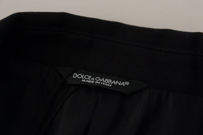 Dolce & Gabbana Men's Black Double Breasted Coat Blazer Jacket