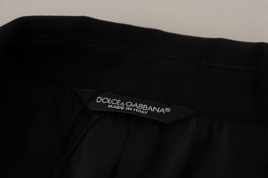 Dolce & Gabbana Men's Black Double Breasted Coat Blazer Jacket