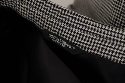 Dolce & Gabbana Men's Grey Checkered Single Breasted Jacket Blazer