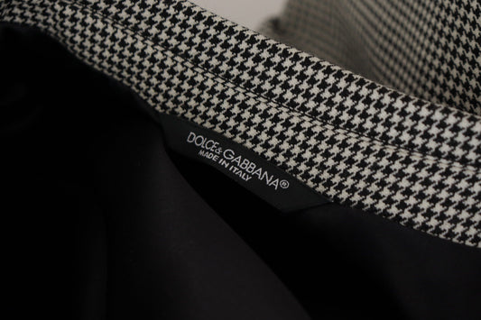 Dolce & Gabbana Men's Grey Checkered Single Breasted Jacket Blazer