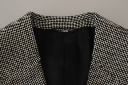 Dolce & Gabbana Men's Grey Checkered Single Breasted Jacket Blazer