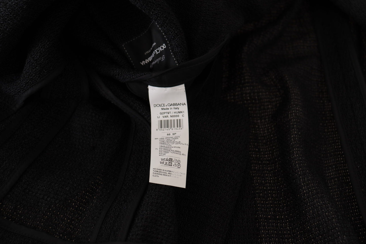 Dolce & Gabbana Men's Black Single Breasted Coat Men Blazer
