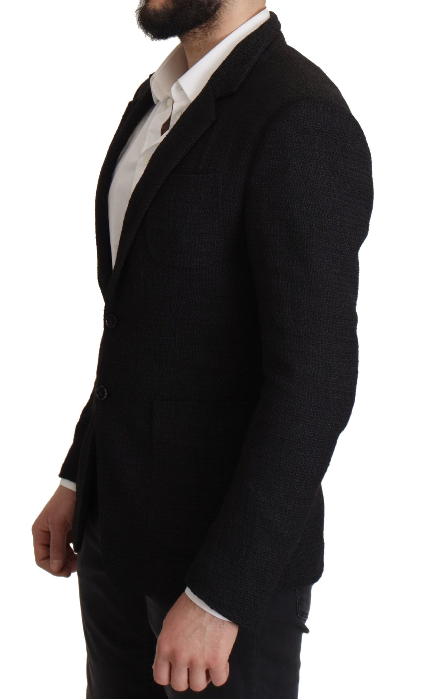 Dolce & Gabbana Men's Black Single Breasted Coat Men Blazer