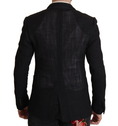 Dolce & Gabbana Men's Black Single Breasted Coat Men Blazer