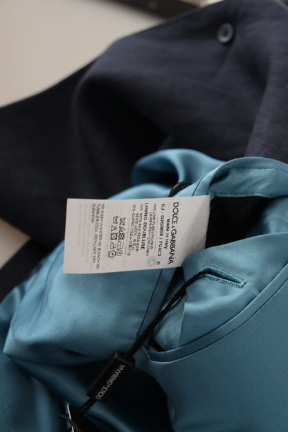 Dolce & Gabbana Men's Dark Blue ALTA SARTORIA Jacket Coat Blazer