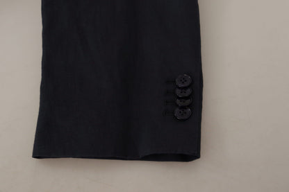 Dolce & Gabbana Men's Dark Blue ALTA SARTORIA Jacket Coat Blazer
