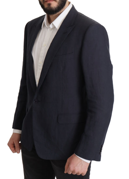 Dolce & Gabbana Men's Dark Blue ALTA SARTORIA Jacket Coat Blazer