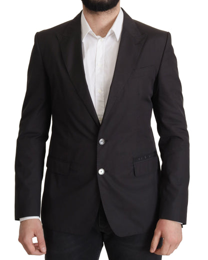 Dolce & Gabbana Men's Black Single Breasted TAORMINA Breasted Blazer