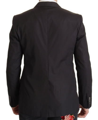 Dolce & Gabbana Men's Black Single Breasted TAORMINA Breasted Blazer