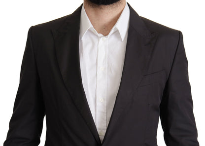 Dolce & Gabbana Men's Black Single Breasted TAORMINA Breasted Blazer