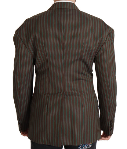 Dolce & Gabbana Men's Multicolour Stripes Double Breasted Blazer