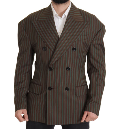 Dolce & Gabbana Men's Multicolour Stripes Double Breasted Blazer