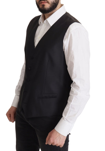 Dolce & Gabbana Men's Single Breasted Virgin Wool Silk & Viscose Blazer - Dark Blue