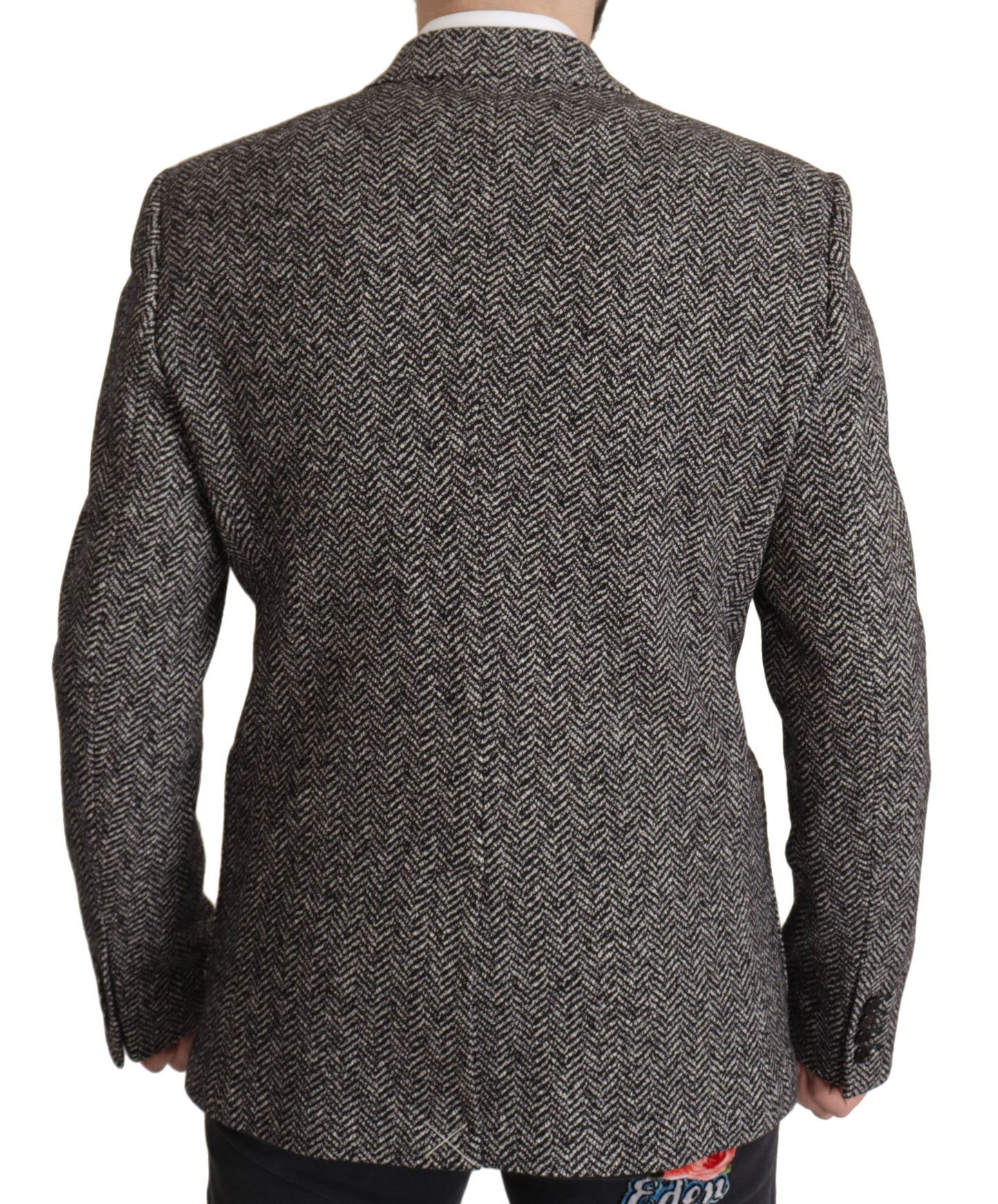 Dolce & Gabbana Men's Grey Cotton Single Breasted Fantasy Blazer