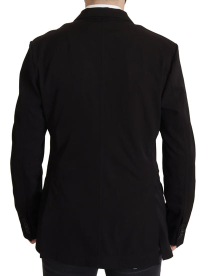 Dolce & Gabbana Men's Black Wool Single Breasted Coat Blazer