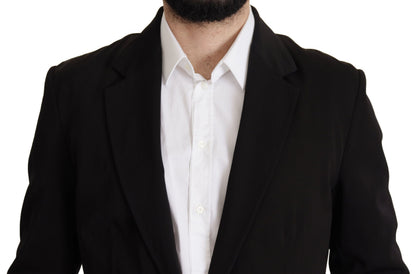 Dolce & Gabbana Men's Black Wool Single Breasted Coat Blazer