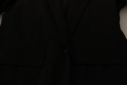 Dolce & Gabbana Men's Black Wool Single Breasted Coat Blazer