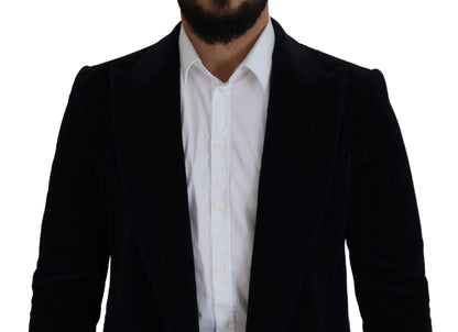 Dolce & Gabbana Men's Black Cotton Cardigan Long Coat Men Jacket