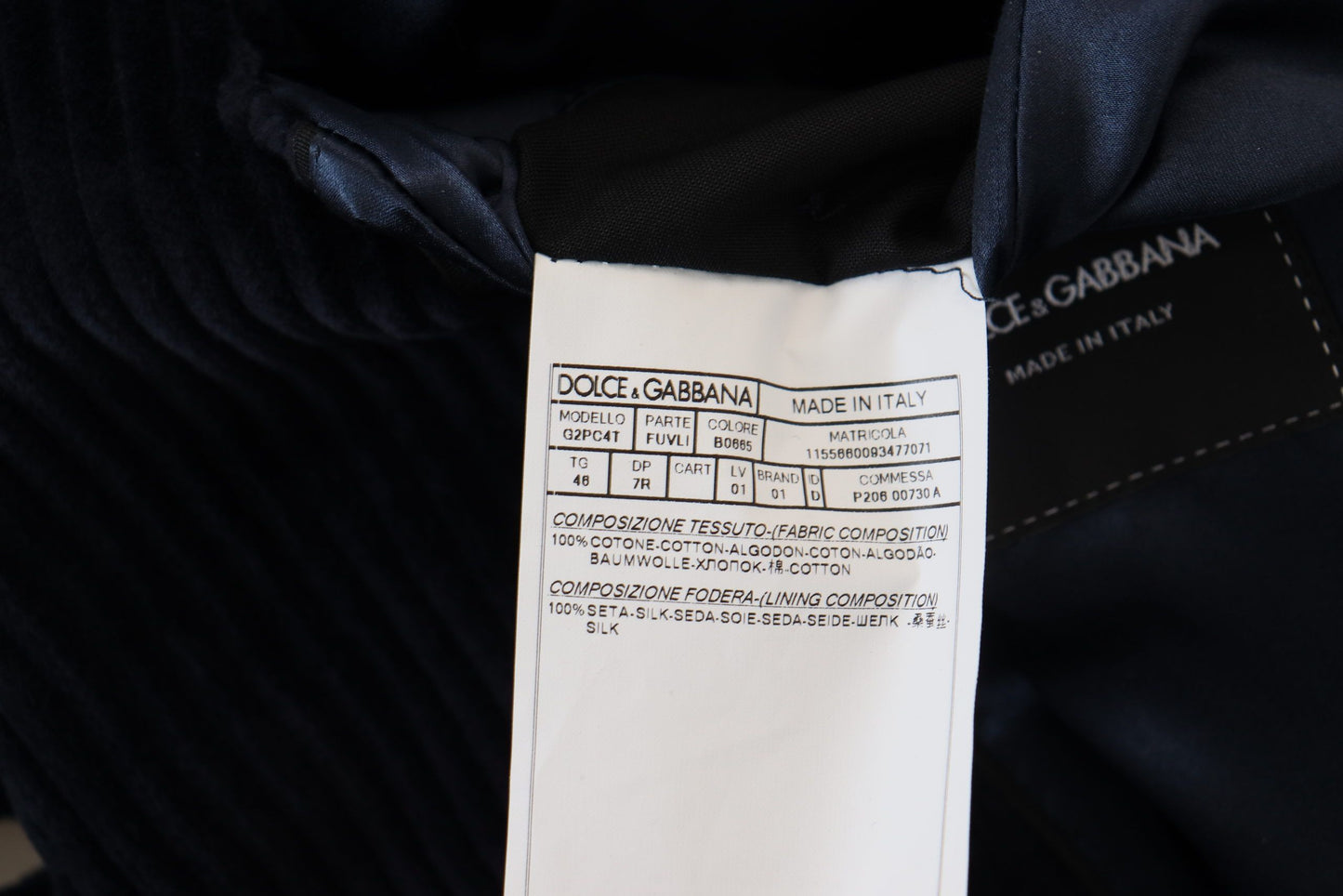 Dolce & Gabbana Men's Black Cotton Cardigan Long Coat Men Jacket