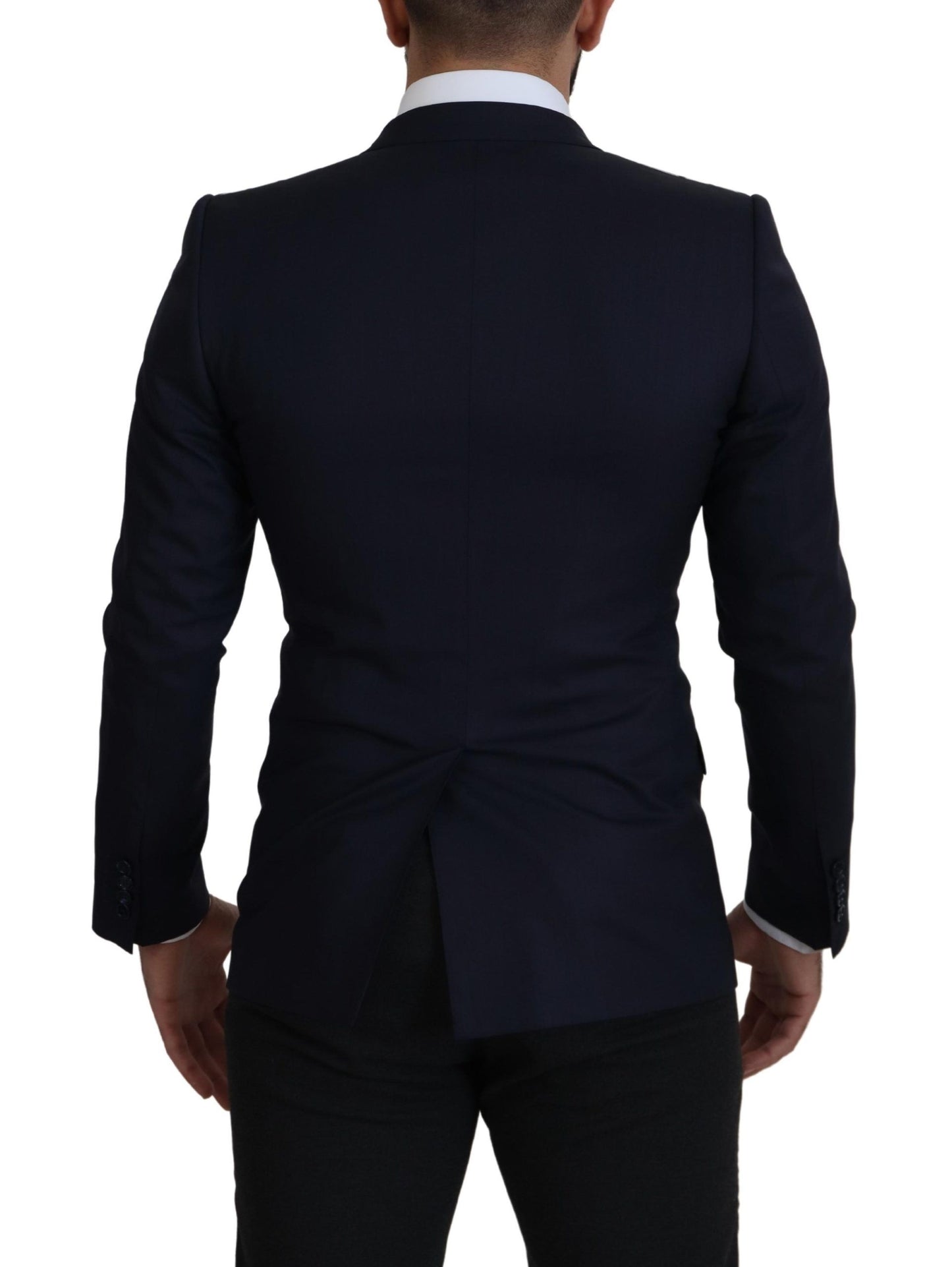 Dolce & Gabbana Men's Black Wool Single Breasted Coat Blazer