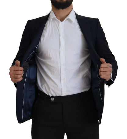 Dolce & Gabbana Men's Black Wool Single Breasted Coat Blazer