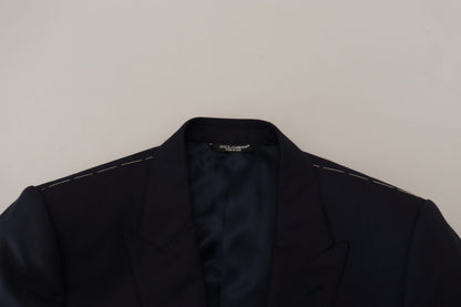 Dolce & Gabbana Men's Black Wool Single Breasted Coat Blazer