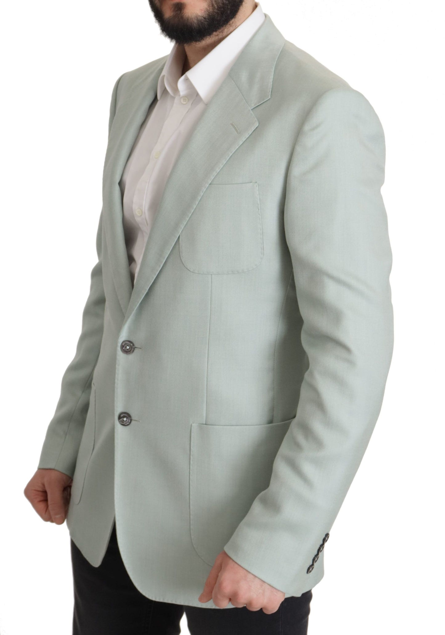 Dolce & Gabbana Men's Green Cashmere Jacket Blazer Jacket
