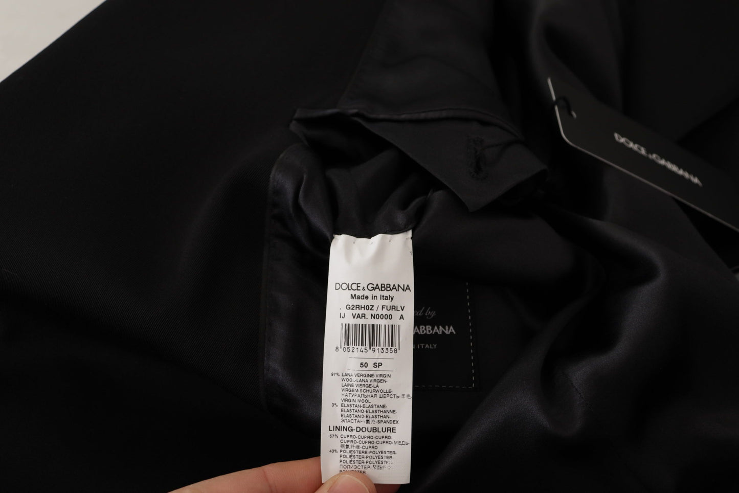 Dolce & Gabbana Men's Black Wool Single Breasted Jacket Blazer