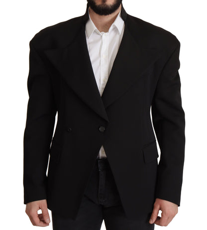 Dolce & Gabbana Men's Black Wool Single Breasted Jacket Blazer