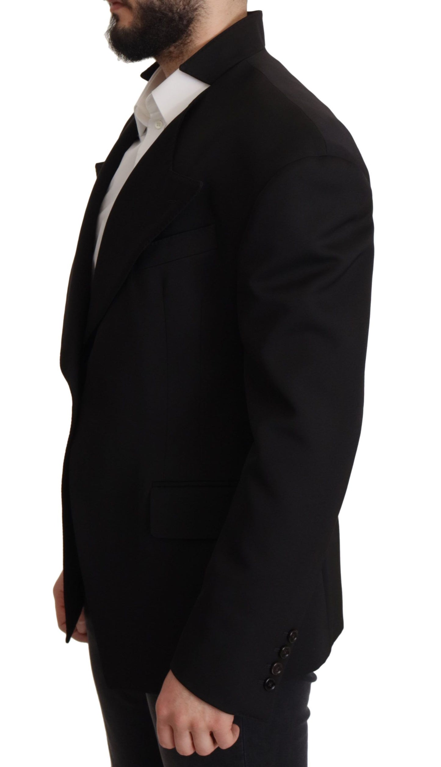 Dolce & Gabbana Men's Black Wool Single Breasted Jacket Blazer