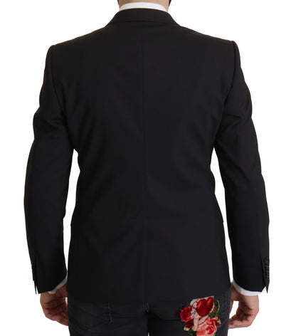 Dolce & Gabbana Men's Black Single Breasted Jacket MARTINI Blazer