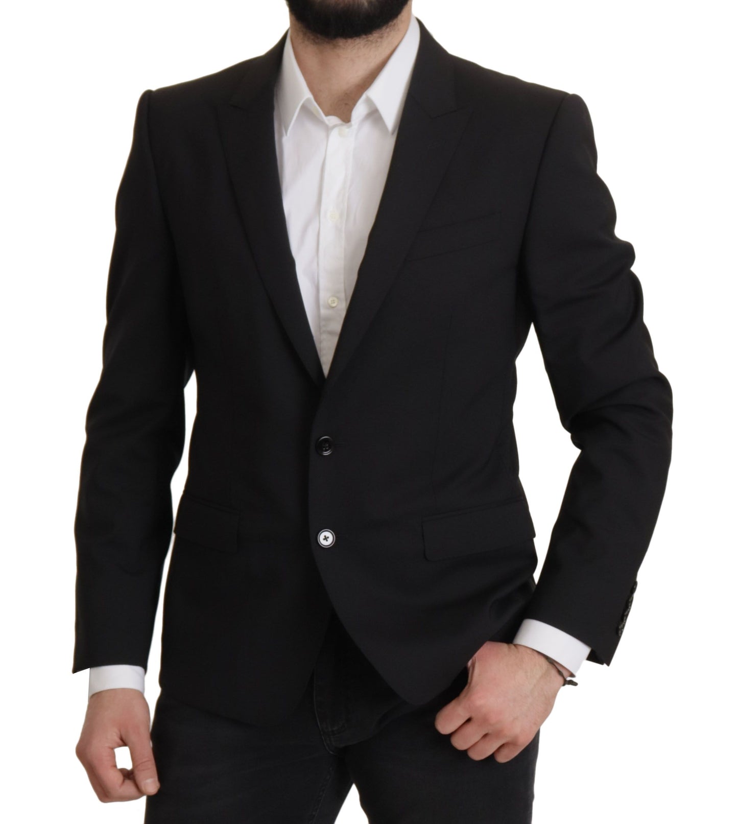 Dolce & Gabbana Men's Black Single Breasted Jacket MARTINI Blazer